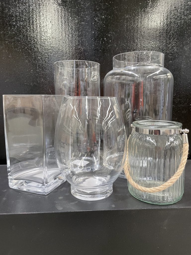 Glass vases Santospirito Flowers & Wholesalers