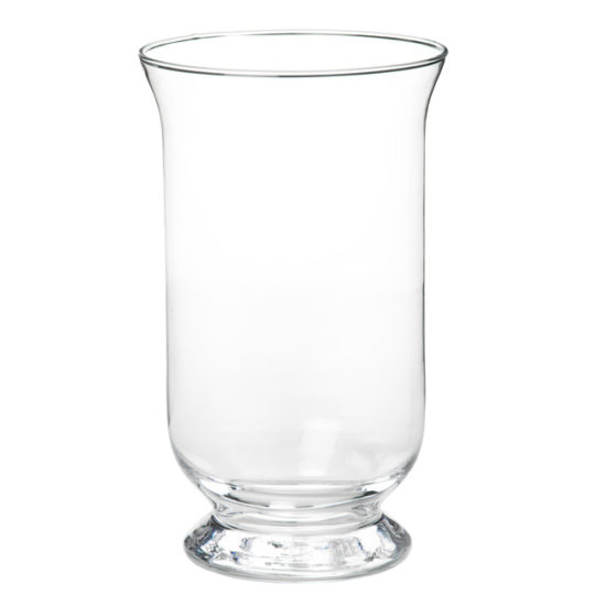 Glass Hurricane Vase Classic Clear (18x30cmH) Santospirito Flowers